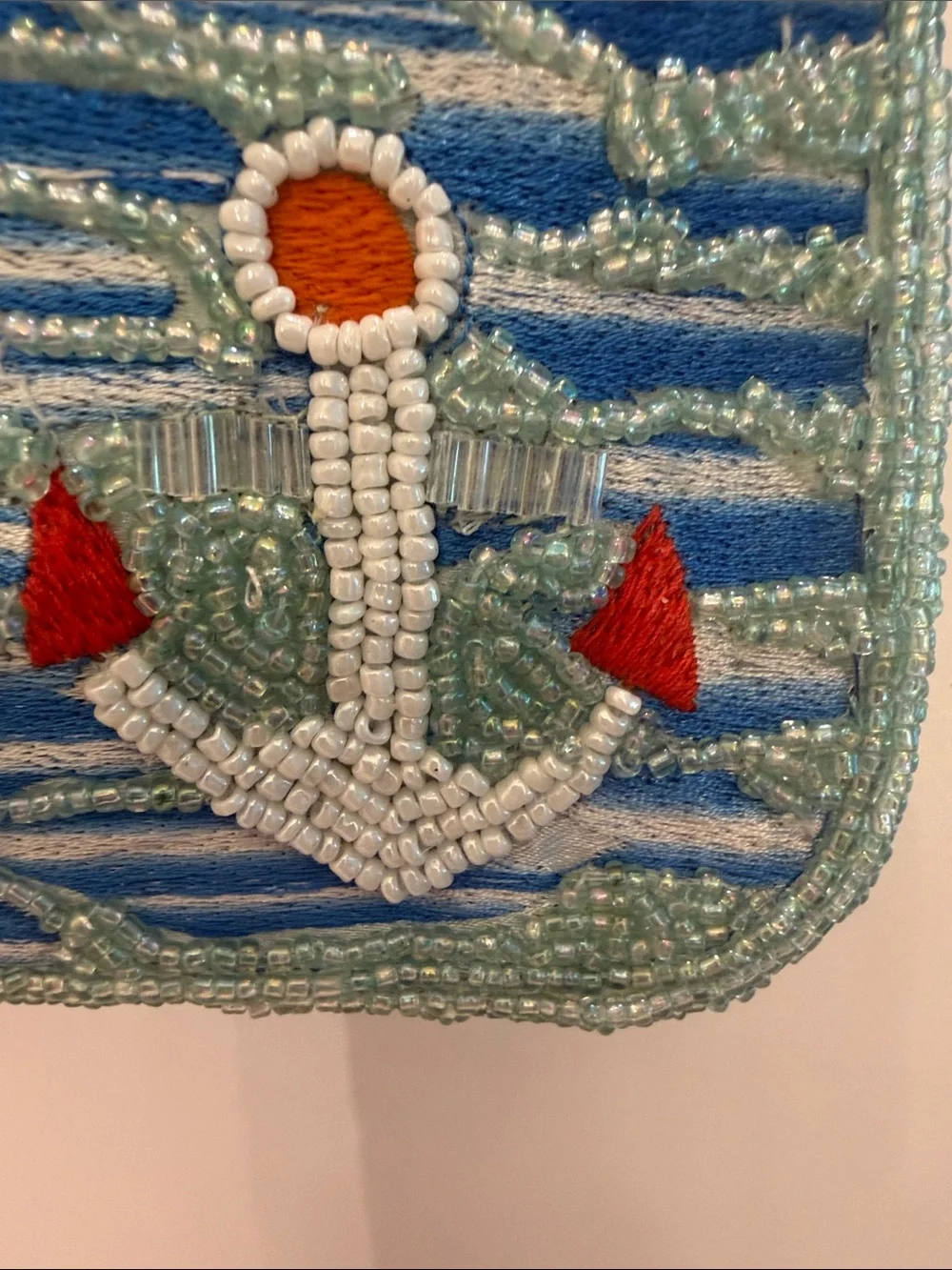 NWT-Viral Beaded Sailboat Crossbody Bag in Light Blue by Marshalls - Picture 11 of 11